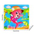 thumbnail image 4 of Fridja Wooden Jigsaw Puzzles for Ages 2-5 Toddler Puzzles 9 Pieces Preschool Educational Learning Toys Vehicle Puzzles for 2 3 4 Years Old Boys and Girls, 4 of 4