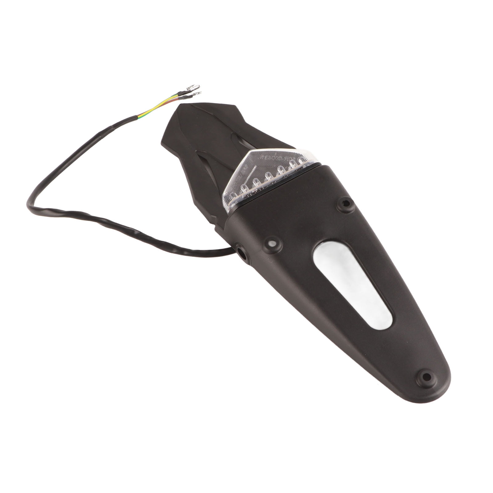 12-LED Motorcycle Tail Light – Universal Dirt Bike Brake/Running Light – Black