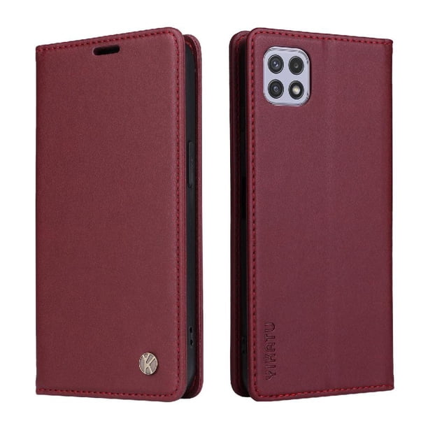 Funda para Samsung Galaxy A22 5G Estuche de Cuero PU Tipo Cartera con Ranuras para Tarjetas y Cierre Magnético