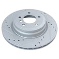 thumbnail image 5 of TRQ Performance Brake Rotor Drilled & Slotted G-Coated Rear Pair Fits Select BMW, 5 of 5