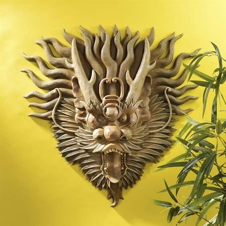 Tibetan Sculptural Dragon Wall Mask