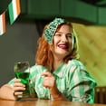 thumbnail image 6 of St Patrick's Day Headb ands Green Shamrock Knotted Hair B ands for Women Girls, Wide Top Knot Irish Day Parade Party Decoration Hair Hoop, 6 of 6