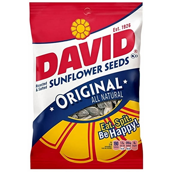 David Sunflower Kernels Roasted and Salted 3.75 oz (Pack of 36)