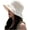 White, variant on Pleated Texture Bucket Hats for Women, Packable Summer Beach Sun Hats Elegant Fisherman Hat with Strings for Travel