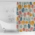 thumbnail image 2 of Shower Curtain Bathroom Set Summer Ocean Shell Colorful Waterproof Fabric Shower Curtains with Grommets&Hooks Retro Linen Coastal Nautical Theme Privacy Bath Curtain for Bathtub 72x84in, 2 of 7