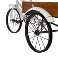 thumbnail image 5 of DecMode 48" x 24" x 24" White Metal Vintage Bike Plantstand with Brown Wood Accents, 5 of 14