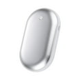 thumbnail image 1 of Mains Plus Chaudes, Chauffe-Main Électrique Rechargeable, Chauffe-Main Électrique Portable 5000mAh Réutilisable, Chauffe-Mains Électriques USB Power Bank, Femmes Hommes Chauffe-Mains Hiver Argent, 1 of 8
