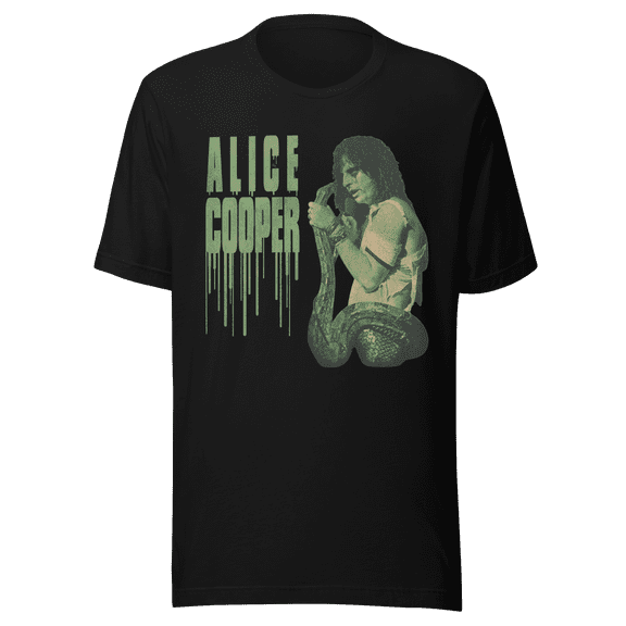 Alice Cooper - Vintage 1986 Snake Drip Jumbo Print T-Shirt