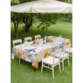 thumbnail image 4 of Outdoor Tablecloth with Umbrella Hole for Patio/Picnic/Party/Camping, Spring Flowers Waterproof Table Cloth Rectangle Table Cover Washable, Watercolor Sunflowers Daisy Butterflies Wood (54"x 80"), 4 of 8