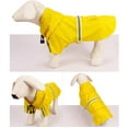 thumbnail image 2 of Chubasquero para perros Chubasquero ligero informal para mascotas Chubasquero impermeable reflectante para perros Perro grande Perro mediano Se adapta a 20-30 libras para perros Amarillo Zhivalor Ropa para Perro, 2 of 9