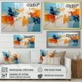 thumbnail image 4 of Designart "Harmonious Abstraction III" Abstract Collages Floater Framed Canvas Wall Art, 4 of 7