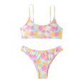thumbnail image 4 of Gibobby Conjunto de Bañador Sexy Sujetador Ropa de playa Color Relleno Estampado de mujer Traje de baño Conjunto Traje de baño Bikini Trajes de baño Tank(Amarillo,M), 4 of 5