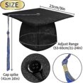 thumbnail image 2 of Gorro de graduación unisex, gorro de graduación ajustable, gorro de graduación para graduación, sombrero de maestro de escuela secundaria universitaria, 2 of 4
