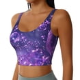 thumbnail image 2 of Balery Purple Bubble Abstract Art Sujetadores deportivos con espalda cruzada para mujer, acolchados, sin costuras, de alto impacto, ideales para yoga, gimnasio, entrenamiento y fitness.-, 2 of 8