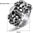 thumbnail image 2 of HSHDLDF Stainless Steel Gothic Skull Vintage Antique Style Biker Cocktail Party Ring, 2 of 4