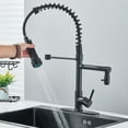 thumbnail image 3 of Matte Black Kitchen Sink Faucet Single Handle Pull Down Sprayer Swivel Mixer Tap For Daily Life, 3 of 12