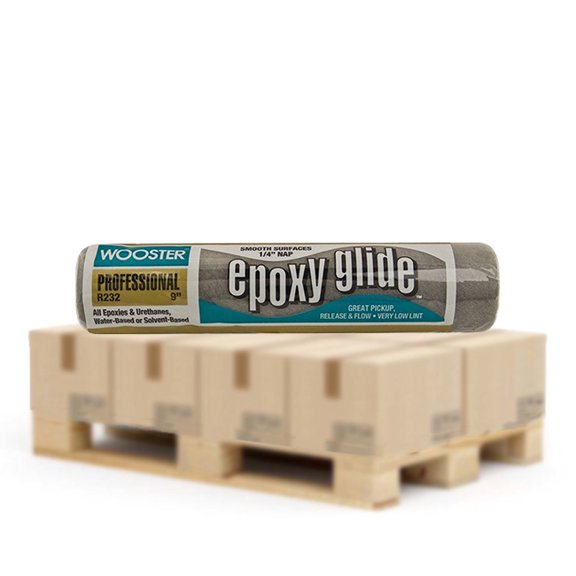 864‐Pack of 9" x 1/4" Nap Wooster R232 Epoxy Glide Specialty Roller Cover