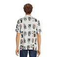thumbnail image 3 of Friday the 13th Men’s and Big Men’s Mask Scribble Button Front Shirt with Short Sleeves, Sizes S-3XL, 3 of 5