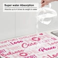 thumbnail image 6 of Kdxio Breast Cancer Pink Ribbons Awareness (2) for Dish Drying Mat,24*18 inch Absorbent Dish Drainer Kitchen Counter,Large Size Dish Drying Pad for Countertops,Draining Racks, 6 of 9