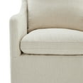 thumbnail image 2 of CHITA Dining Arm Chair with Caster Wheels for Kitchen Fabric Upholstered Dining Room Chair, Linen, 2 of 12