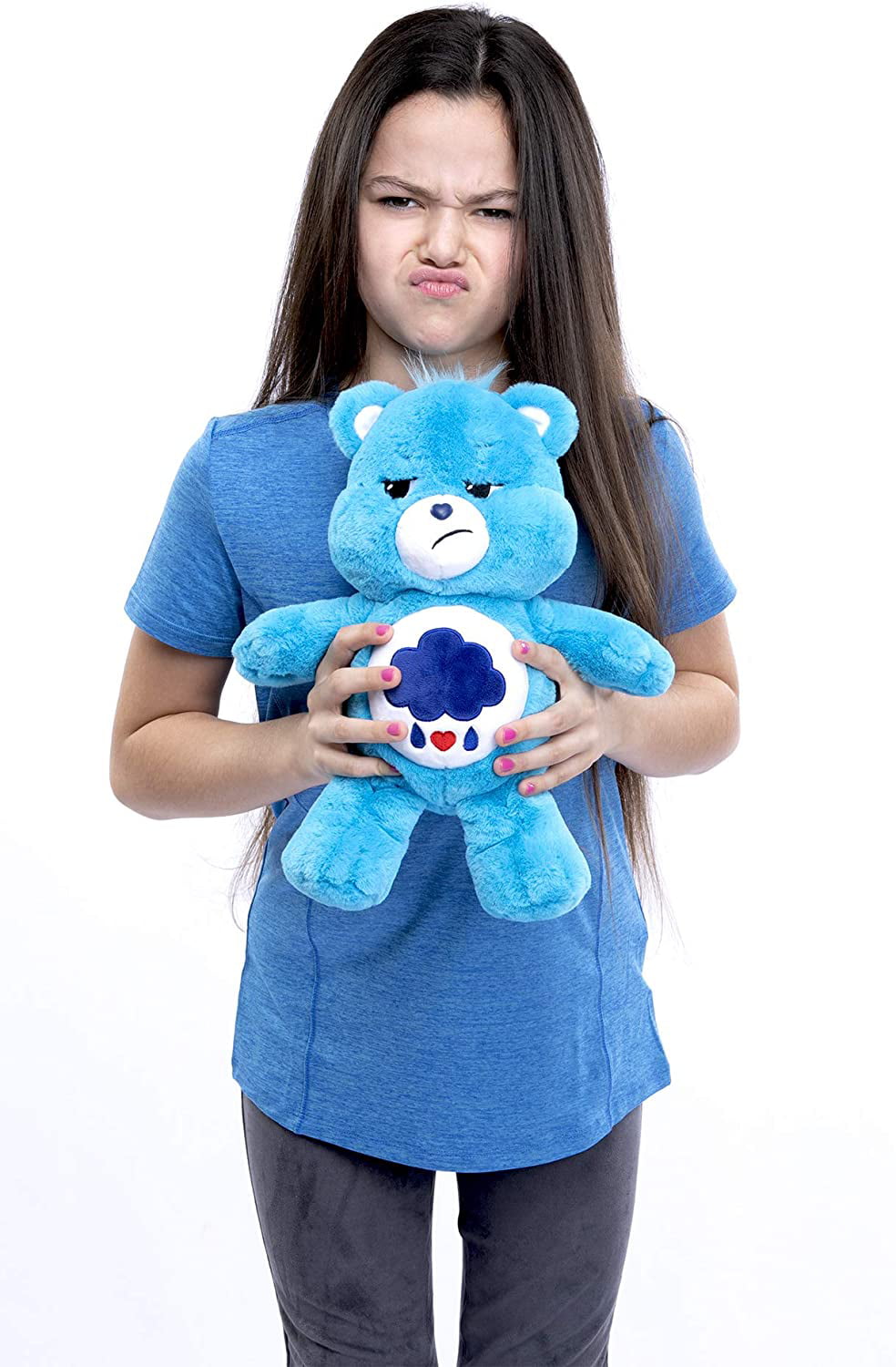 New 2020 Care Bears Basic Fun Cuddly 14" Big Soft Stuffed Animal Grumpy Bear 