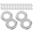 thumbnail image 1 of OUNONA 80 Pcs Attaches en Acier Inoxydable Durables en Forme de 8 pour Connecteur de Meuble et Réparation de Bijoux, 1 of 8