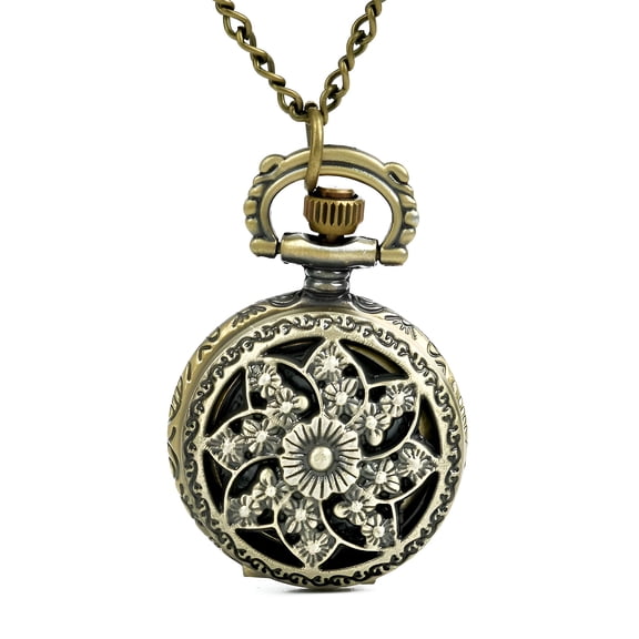 DESIGNICE 2026 New Update Hot Fashion Vintage Retro Quartz Pocket Watch Pendant Chain Necklace (Watch for Women)