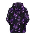 thumbnail image 6 of DISNIMO Butterfly Hoodie for Girls Kids Zip Up Hoodie Girls Size 6-7 Hoodies Zipper Sweatshirt Girls Hooded Sweatshirts Boys Children Hooded Jacket Little Kids Girl Animal Hoodies with Print Purple, 6 of 7