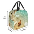 thumbnail image 2 of Picia Starfish And Seashell On The Beach Printed Lunch box Lunch bag for Men Women Large Capacity Lunchbox Reusable Lunch Bags Insulated Lunch Bag Lunch Box Cooler, 2 of 6