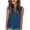 Blue, variant on Ltctricy Women's Tank Tops Dressy Casual V Neck Quarter Button Solid Color Soft Sleeveless Shirts Tunic Cami Blouses