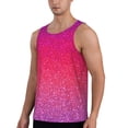 thumbnail image 2 of Picia Light Purple Glitter Printed Men’s Performance Tank, Men's Workout Tank Top Moisture-Wicking Tank Top Muscle tee, Breathable Workout Shirt-Small, 2 of 7