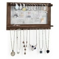 thumbnail image 1 of Costway Wall Mounted Jewelry Organizer Vintage Wood Jewelry Holder Hanger Rack, 1 of 10