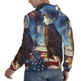 thumbnail image 6 of Fotbe Men's Hoodie with Night Sky Bald Eagle Pattern - Kangaroo Pocket Pullover Hooded Sweatshirt, Perfect for Daily Wear, Travel, and Home-3X-Large, 6 of 7