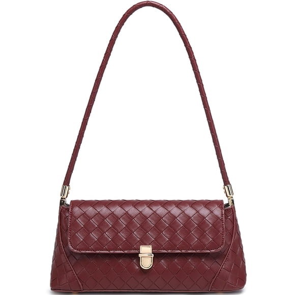 Bolso de hombro WSRYDJDL Bolso vintage retro clásico rojo vino