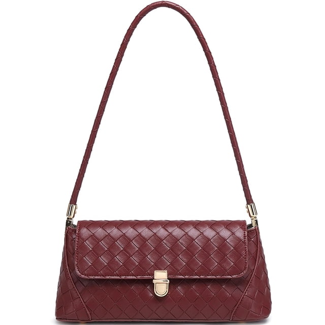 Bolso de hombro WSRYDJDL Bolso vintage retro clásico rojo vino