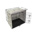 thumbnail image 6 of Sketch Dog Crate Cover, Leaf Silhouettes Doodle Style Scribbled Botany Motifs Drawn by Hand, Easy to Use Pet Kennel Cover Small Dogs Puppies Kittens, 7 Sizes, Dark Teal and Eggshell, by Ambesonne, 6 of 6