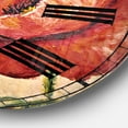 thumbnail image 3 of Designart 'Poppies in Wheat' Traditional wall clock, 3 of 3