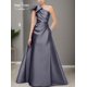 thumbnail image 1 of Vestido de noche elegante de satén Formal personalizado, vestido de fiesta de un solo hombro, largo hasta el suelo, plisado, bonito vestido de fiesta de boda de lujo, 1 of 5