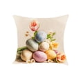 thumbnail image 2 of QTOCIO Easter Pillow Rabbits And Easter Egg Patterns Throw Pillow Cases Decorative Cushion Covers For Sofa Couch Home Easter Decor, 2 of 4