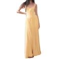 thumbnail image 3 of Women'S Summer Corset Midi Dress Casual V Neck Flowy A Line Dress Wedding Guest Dresses Yellow L, 3 of 7