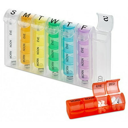 MEDca Pop-Up Weekly Pill Organizer, Single Box and 4 Daily