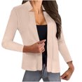 thumbnail image 2 of Lilgiuy Women's Solid Color Casual Long-sleeved Cardigan Top Jacket Coat Outerwear(Beige,8) Winter Fashion 2022, 2 of 5