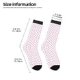 thumbnail image 2 of Zufioo Pink Paw Print Children's Mid-tube Socks, Contrast Color High Elastic Sports Socks - Sweat-absorbent, Warm, Suitable for Children Aged 6-10, 2 of 5