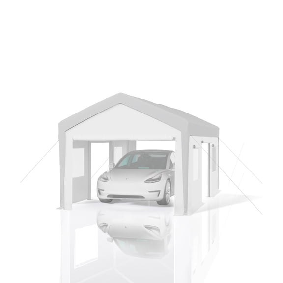13 x 20 ft Replacement Carport Canopy Cover, Waterproof UV Resistant 200G PE Top with Ball Bungees, White, Frame Not Included