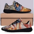 thumbnail image 3 of Memorial Day US Veteran Memorial American flag We The People Saluting Soldier Shoes Sneakers Black Size 9, 3 of 7