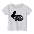thumbnail image 4 of Chemises pour Tout-Petits Mode Décontractée Imprimé Col Rond Manches Courtes T-Shirt Filles Hauts Blanc 2 Ans-3 Ans, 4 of 4