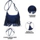 thumbnail image 3 of Bolso cruzado con cadena de ante de piel artificial con borla tachonada para cartera de mujer, 3 of 5