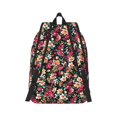 thumbnail image 2 of Honeii Many Kind Of Flowers Print Canvas College Laptop Backpack, Durable Rucksack Travel Notebook Bag School Backpack Book Bag for Men Women-Medium, 2 of 7