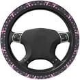 thumbnail image 2 of Women Breast Cancer Awareness Pink Ribbon Steering Wheel Cover Universal 15hes Non-Slip Neoprene Car Accessories Protector, 2 of 4