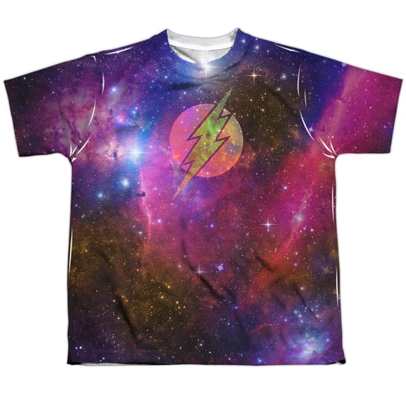 Jla - Flash Galaxy - Youth Short Sleeve Shirt - Medium